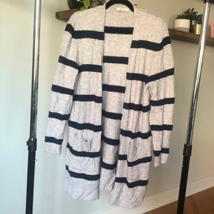 Madewell Cozy Knit Striped Cardigan
